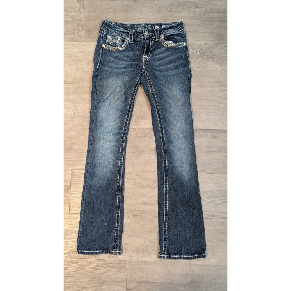 Miss Me Bootcut Jeans Women's Size 27 Blue Denim Stretch Mid Rise Jeans
